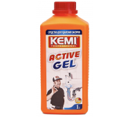 KEMI-Professional - ACTIVE Gel средство для удаления засоров в канализационных трубах, 1000 мл